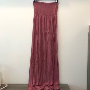 Dark blush maxi tube dress / maxi skirt